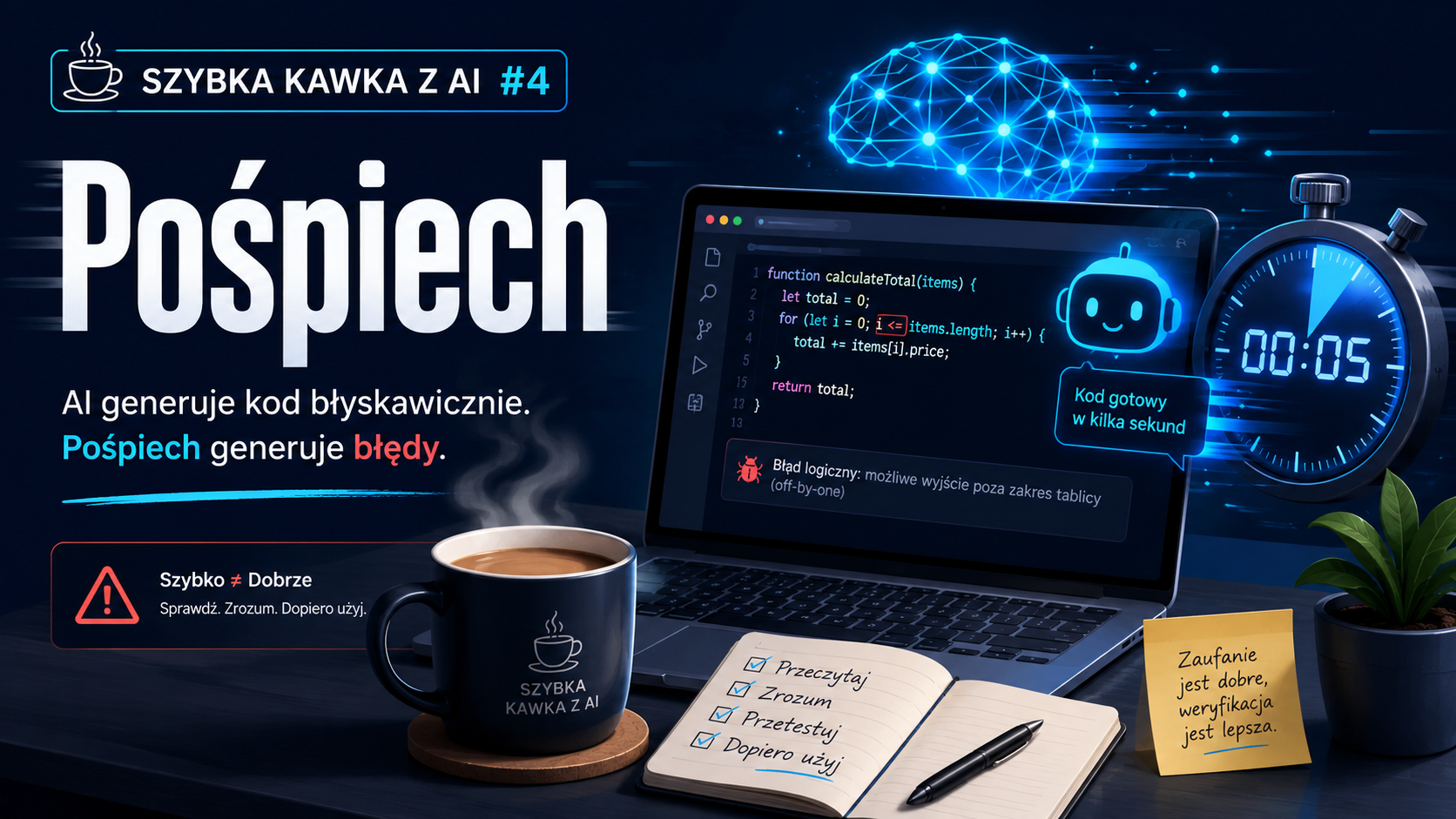 Szybka kawka z AI #4: Pośpiech — największy wróg kodowania z AI