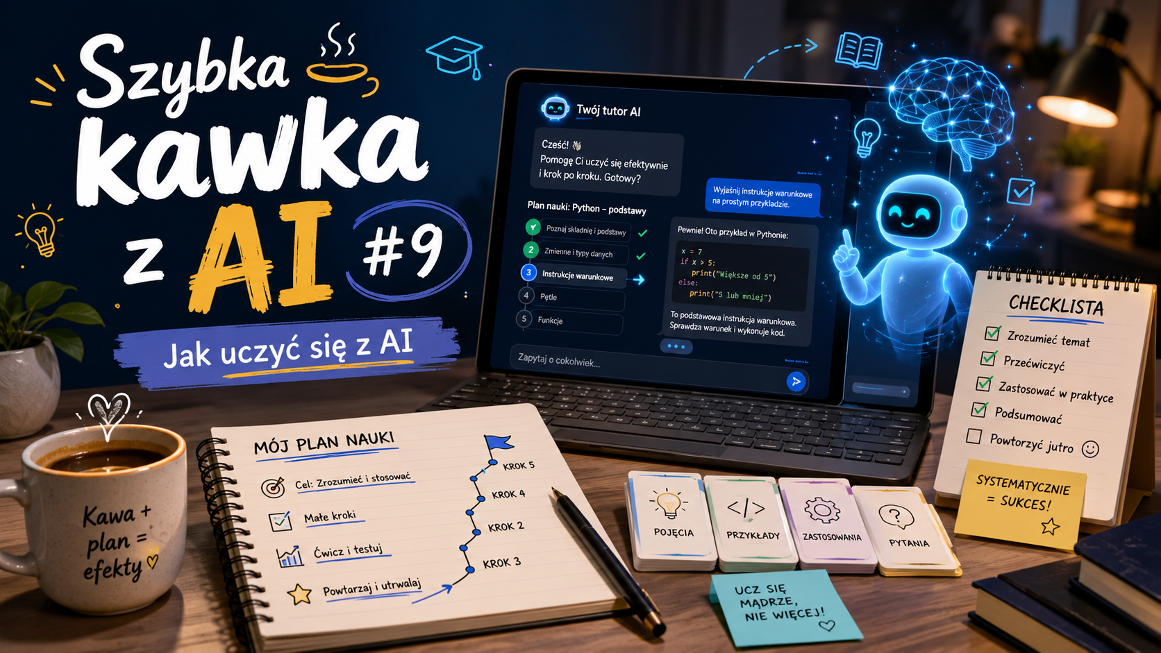 Szybka kawka z AI #9: Jak uczyć się z AI?