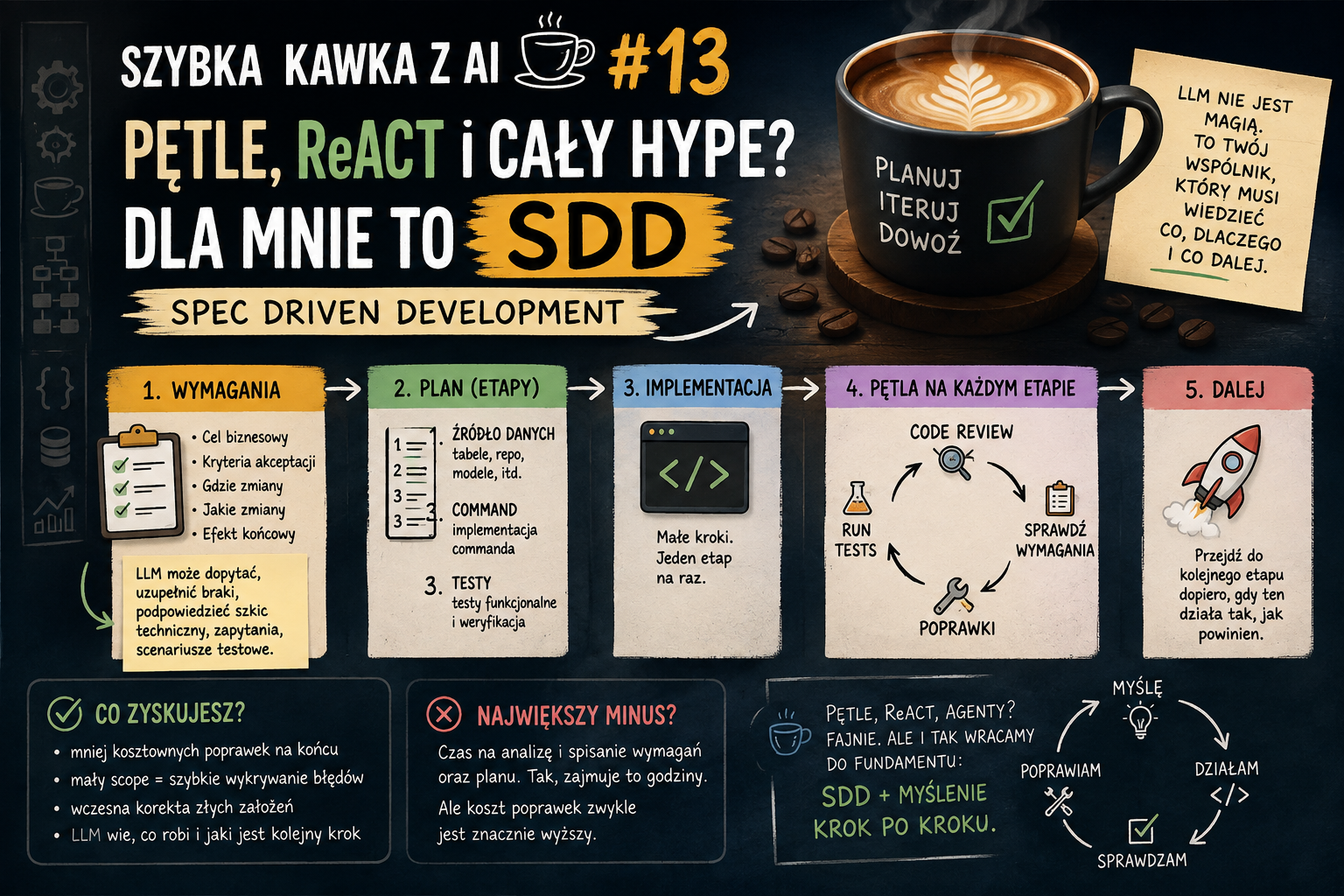 Szybka kawka z AI #13: Pętle, ReAct i cały ten hype? Dla mnie to SDD + reverse engineering własnej pracy
